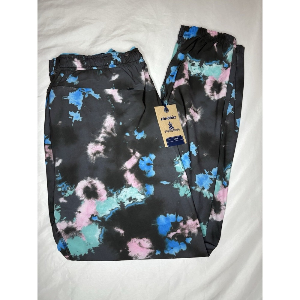 Chubbies The Paint Parties Ultimate Sport Jogger Pants Black Size Large‎ NEW